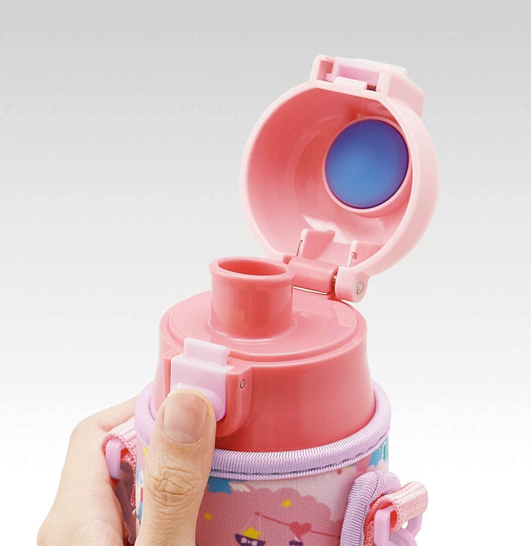 Skater Unicorn Girl Stainless Steel Direct Drinking Water Bottle 470Ml with Cover- Japan Figure Store - #1 Bring To You The Best Japanese Goods