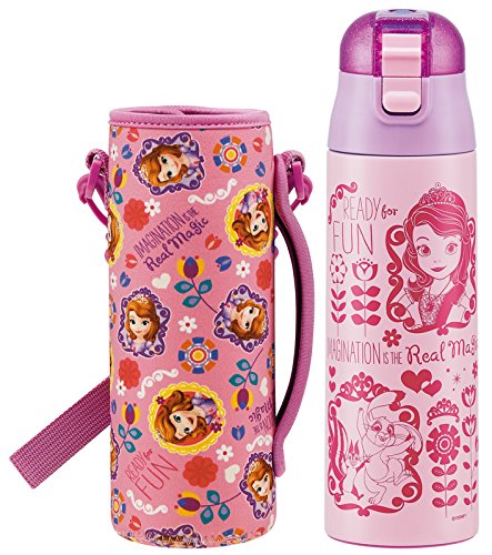 Skater Disney Sofia 17 Stainless Steel Water Bottle 580ml with Cover Ksdc6- Japan Figure Store - #1 Bring To You The Best Japanese Goods