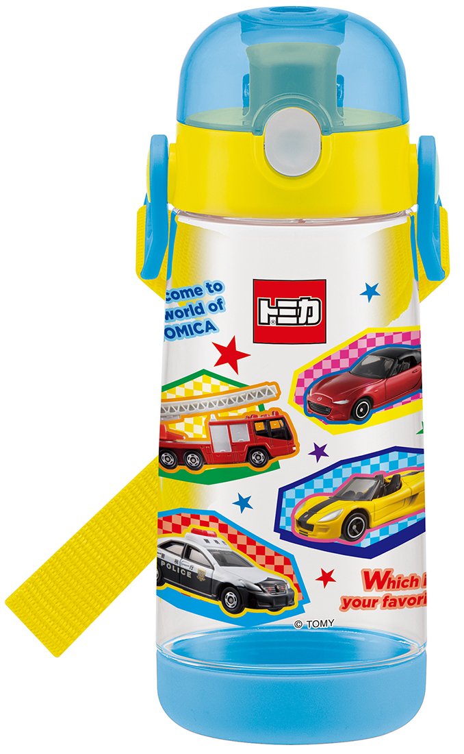 Skater 480ml Direct Drinking Clear Plastic Water Bottle for Boys - Tomica Pddr5- Japan Figure Store - #1 Bring To You The Best Japanese Goods