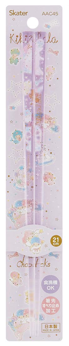 Skater 21cm Acrylic Chopsticks - Dishwasher Safe Twin Star Happiness Girl Design- Japan Figure Store - #1 Bring To You The Best Japanese Goods