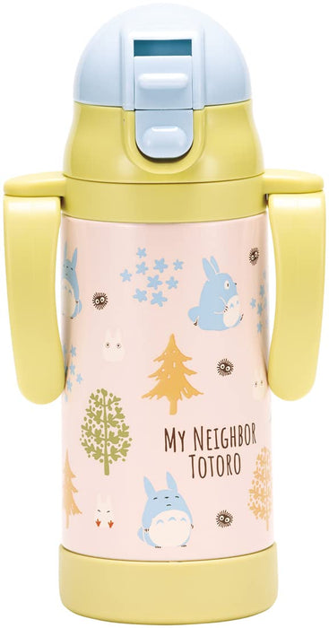 Skater 350ml Stainless Steel Water Bottle Double-Handed Baby Mug with Straw - Totoro Forest Design- Japan Figure Store - #1 Bring To You The Best Japanese Goods
