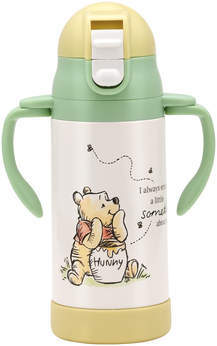 Skater Winnie The Pooh 350Ml Stainless Steel Water Bottle with Straw for Girls- Japan Figure Store - #1 Bring To You The Best Japanese Goods