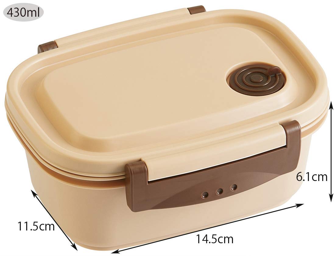 Skater Sealable 430ml Microwave Safe Lunch Box Easy Light Storage Container - Beige- Japan Figure Store - #1 Bring To You The Best Japanese Goods