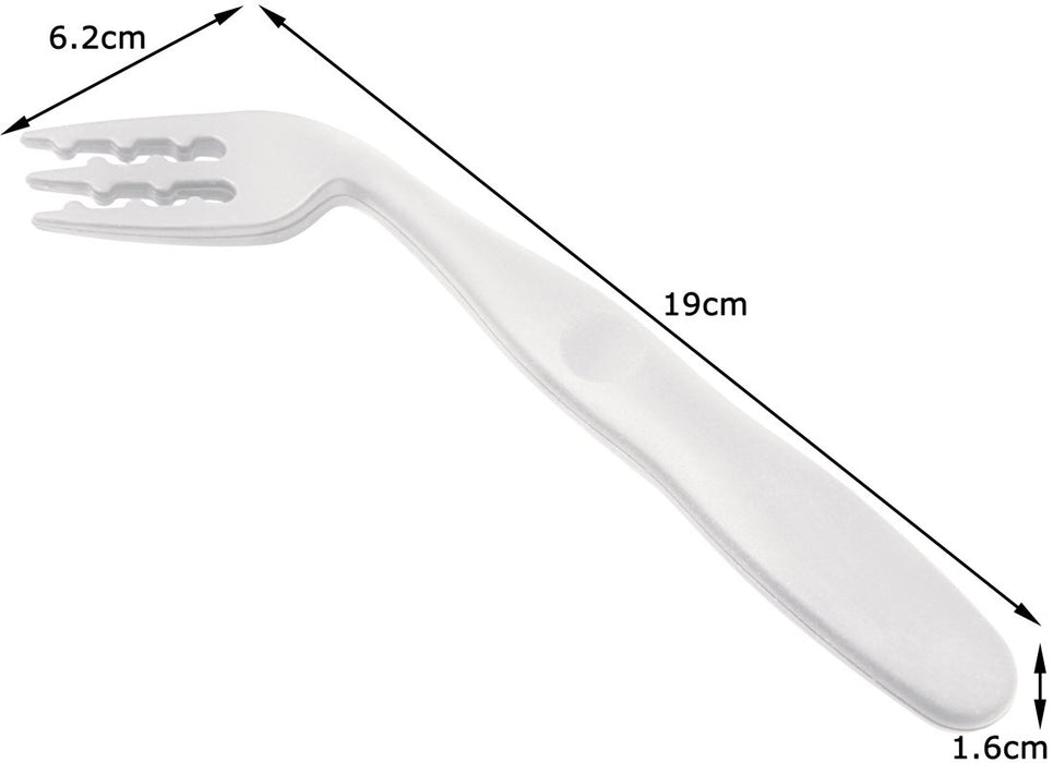 Skater Curved Neck Fork for Easy Noodle Eating in Cream - Ftcs1- Japan Figure Store - #1 Bring To You The Best Japanese Goods