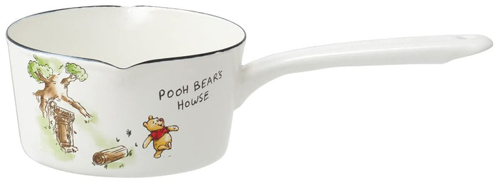Skater 15cm Disney Winnie The Pooh Enamel Double-Spout Milk Pan 1.2L - ENMP1-A- Japan Figure Store - #1 Bring To You The Best Japanese Goods