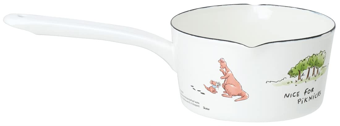 Skater 15cm Disney Winnie The Pooh Enamel Double-Spout Milk Pan 1.2L - ENMP1-A- Japan Figure Store - #1 Bring To You The Best Japanese Goods