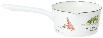 Skater 15cm Disney Winnie The Pooh Enamel Double-Spout Milk Pan 1.2L - ENMP1-A- Japan Figure Store - #1 Bring To You The Best Japanese Goods