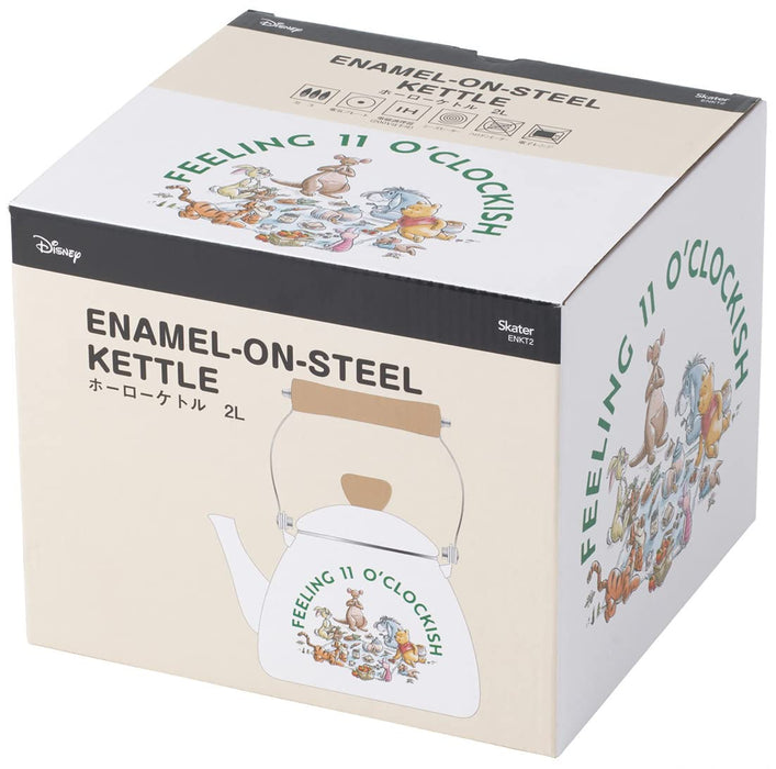 Skater Disney Winnie The Pooh 2L Enamel Kettle - Enkt2-A Skater Collection- Japan Figure Store - #1 Bring To You The Best Japanese Goods