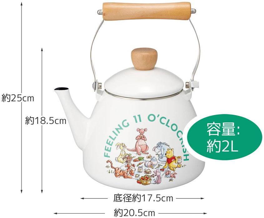 Skater Disney Winnie The Pooh 2L Enamel Kettle - Enkt2-A Skater Collection- Japan Figure Store - #1 Bring To You The Best Japanese Goods