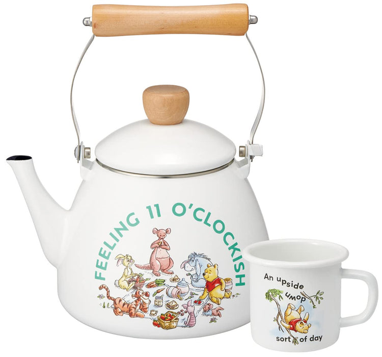 Skater Disney Winnie The Pooh 2L Enamel Kettle - Enkt2-A Skater Collection- Japan Figure Store - #1 Bring To You The Best Japanese Goods
