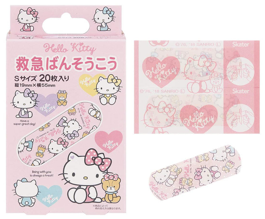 Skater Hello Kitty Pastel First Aid Bandage Small Size Pack of 20- Japan Figure Store - #1 Bring To You The Best Japanese Goods