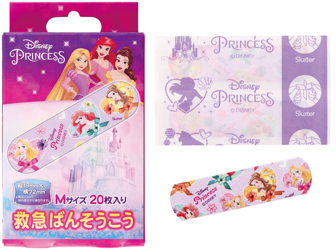 Skater Disney Princess Medium First Aid Bandages Pack of 20 Made in Japan- Japan Figure Store - #1 Bring To You The Best Japanese Goods