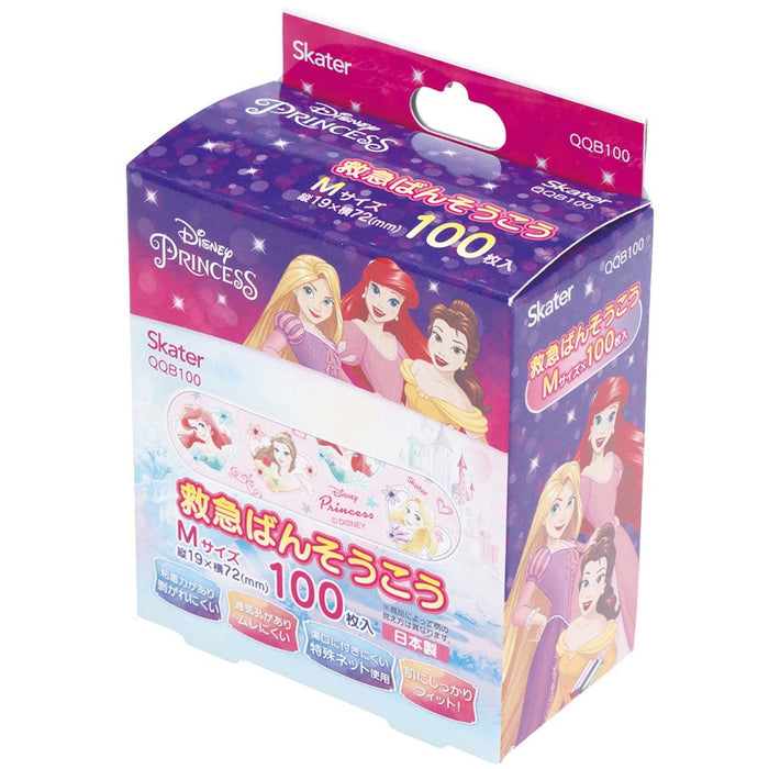 Skater Disney Princess Medium First Aid Bandages Pack of 100 Made in Japan Qqb100-A- Japan Figure Store - #1 Bring To You The Best Japanese Goods