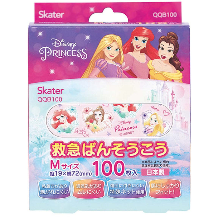 Skater Disney Princess Medium First Aid Bandages Pack of 100 Made in Japan Qqb100-A- Japan Figure Store - #1 Bring To You The Best Japanese Goods