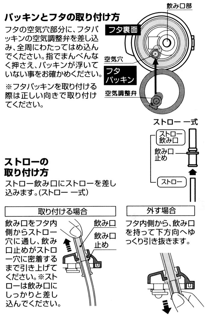 Skater Basic Foldable Mug Replacement Straw Gasket Set for Kshw2/2N Models- Japan Figure Store - #1 Bring To You The Best Japanese Goods