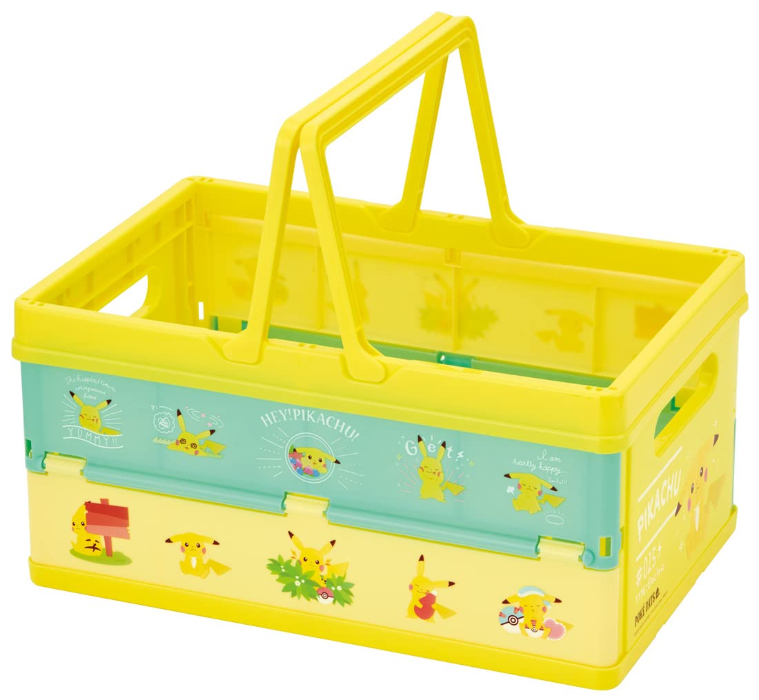 Skater Pokemon Poke Days Foldable Toy Storage Box - Stackable Basket with Handle 38x25x19.5cm- Japan Figure Store - #1 Bring To You The Best Japanese Goods