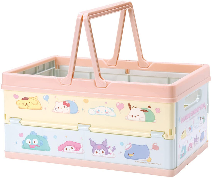 Skater Funyumaru Design Foldable Toy Storage Box Stackable Basket with Handle 38x25x19.5cm - BWOT13-A- Japan Figure Store - #1 Bring To You The Best Japanese Goods