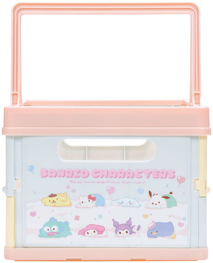 Skater Funyumaru Design Foldable Toy Storage Box Stackable Basket with Handle 38x25x19.5cm - BWOT13-A- Japan Figure Store - #1 Bring To You The Best Japanese Goods