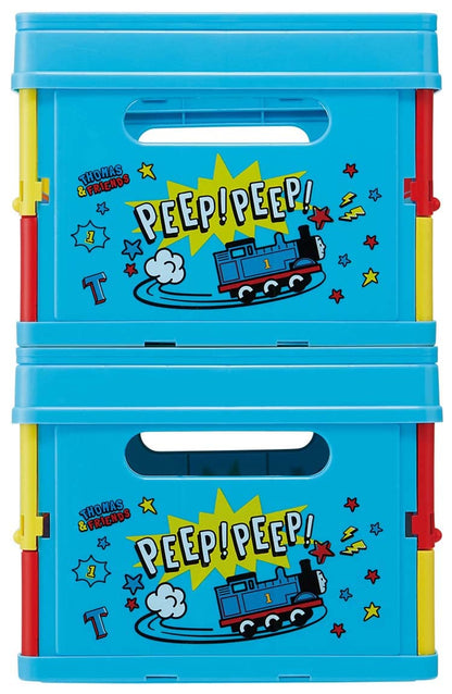 Skater Thomas The Tank Engine Toy Storage Box Foldable & Stackable with Handle 38X25X19.5cm- Japan Figure Store - #1 Bring To You The Best Japanese Goods