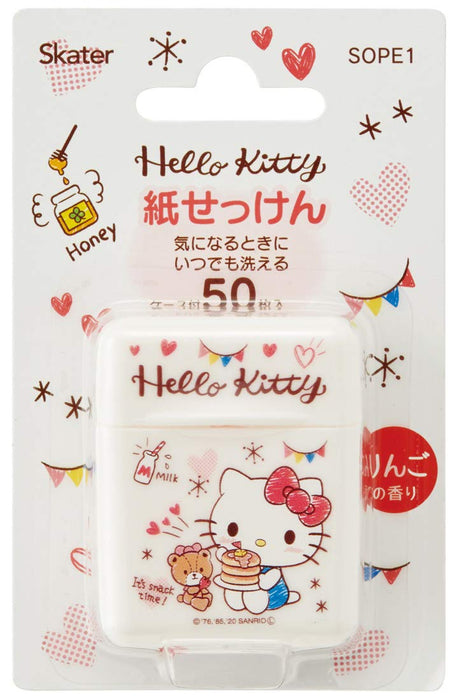 Skater Hello Kitty Hand Soap Sheets Portable Apple Scent 50 Sheets with Case- Japan Figure Store - #1 Bring To You The Best Japanese Goods