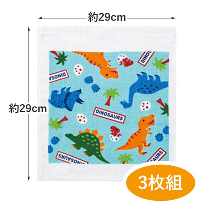 Skater Dinosaur Themed Hand Towel Set of 3 - Soft Absorbent Skater Towels- Japan Figure Store - #1 Bring To You The Best Japanese Goods