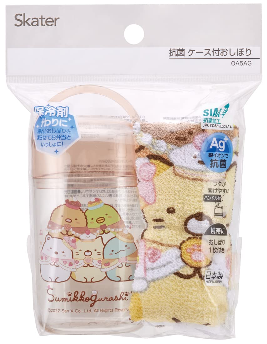 Skater Sumikko Gurashi Sweets Shop Hand Towel 32 x 30.5cm with Case - OA5AG-A- Japan Figure Store - #1 Bring To You The Best Japanese Goods