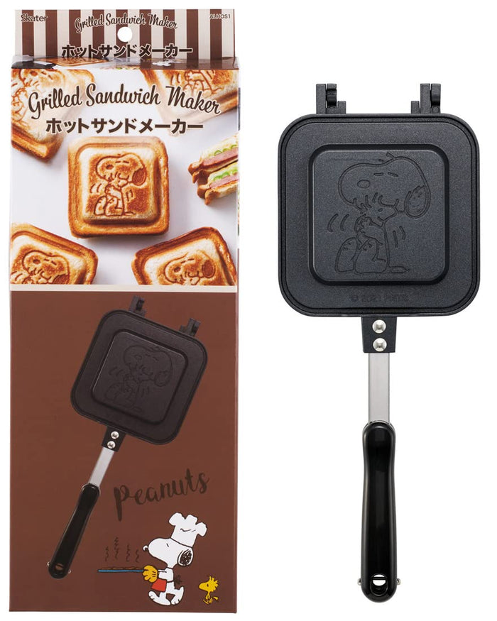 Skater Snoopy Aluminum Hot Sandwich Maker - Direct Flame Easy Clean - Alhos1-A- Japan Figure Store - #1 Bring To You The Best Japanese Goods