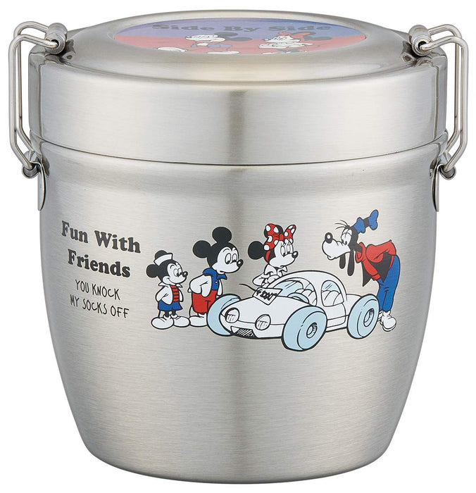Skater Mickey Mouse 550ml Stainless Steel Insulated Lunch Box- Japan Figure Store - #1 Bring To You The Best Japanese Goods