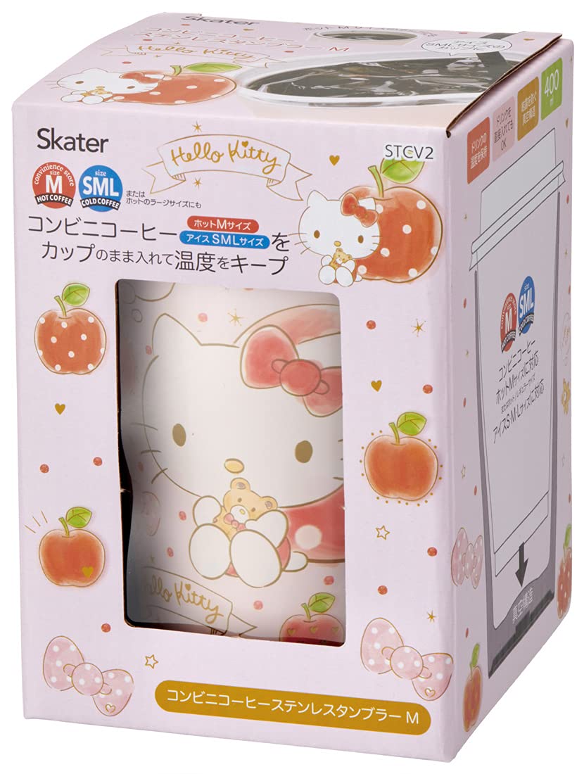 Skater 400ml Stainless Steel Tumbler Hello Kitty Happiness Girl Insulated/Cold Coffee Cup- Japan Figure Store - #1 Bring To You The Best Japanese Goods
