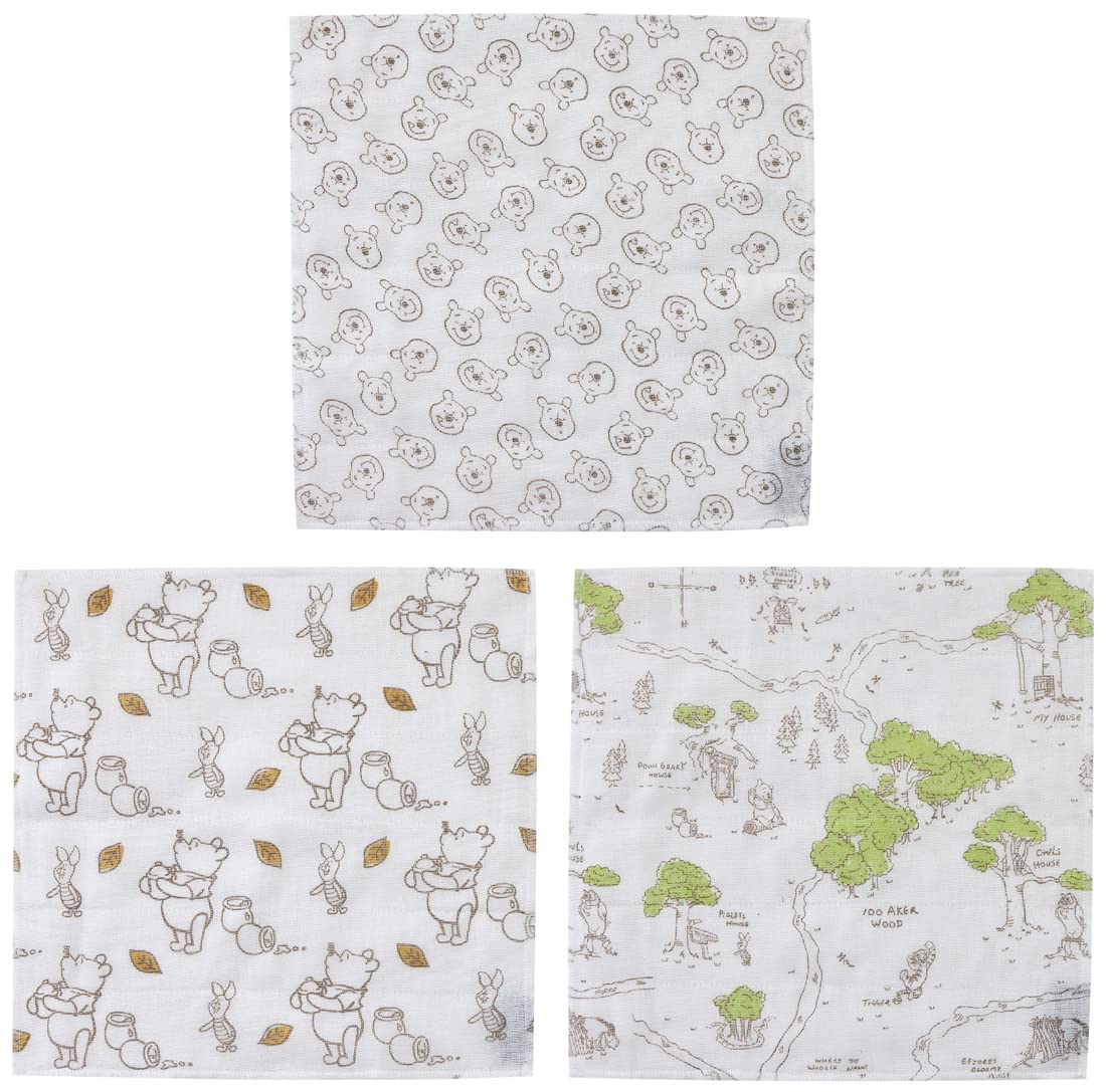 Skater Winnie The Pooh 3pc Fabric Dishcloth Set 30 x 30 cm Skater Kaya- Japan Figure Store - #1 Bring To You The Best Japanese Goods