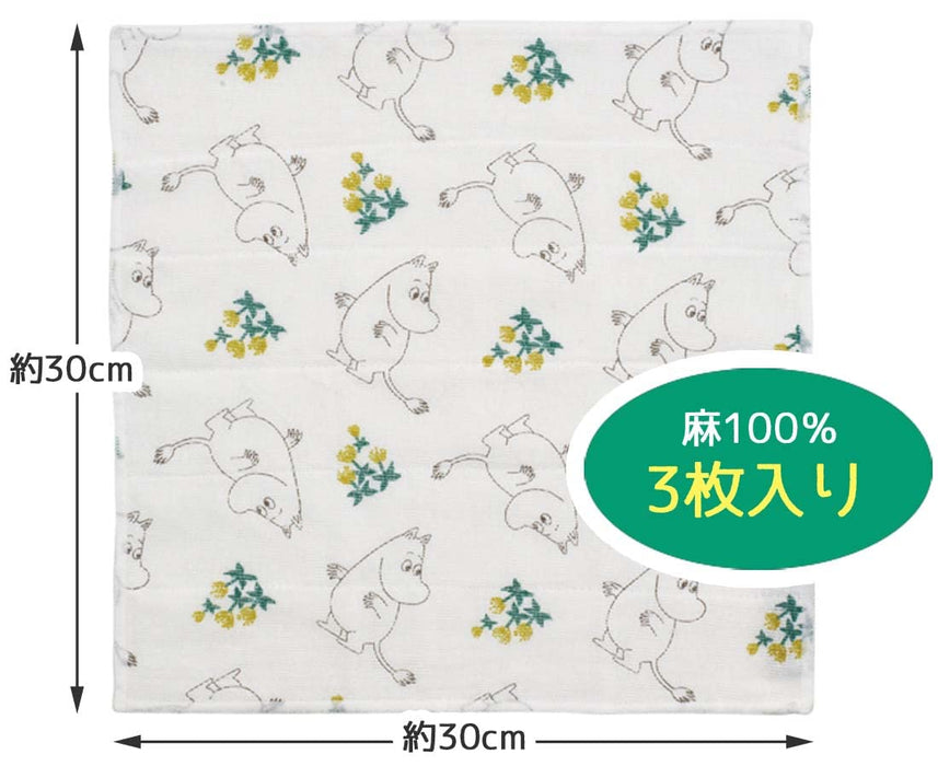 Skater Moomin Kaya Fabric Dishcloth 30x30cm 3-Piece Set KFKC3-A- Japan Figure Store - #1 Bring To You The Best Japanese Goods
