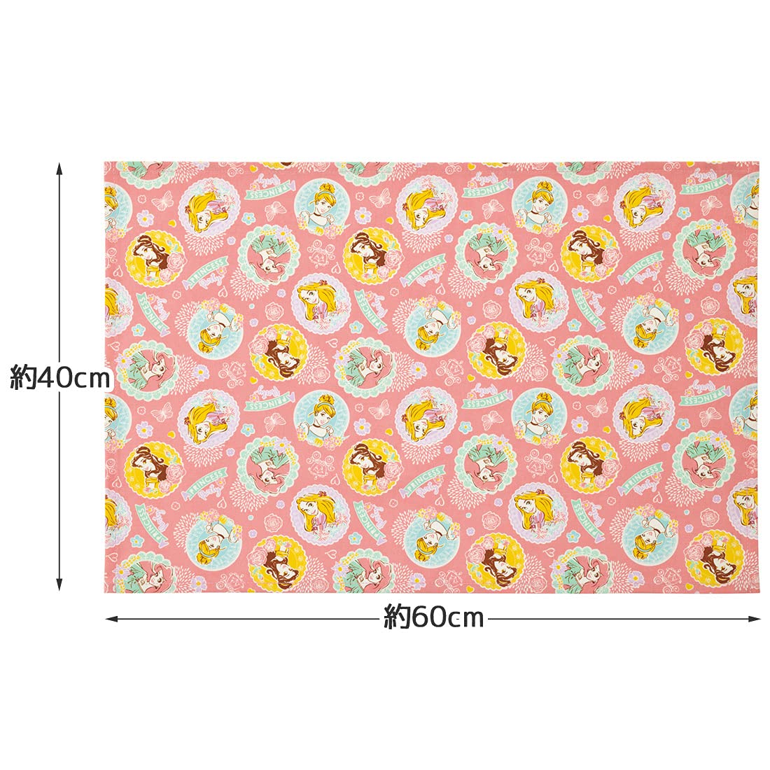 Skater Disney Princess Large Placemat 60x40cm with Name Tag - LTM1-A- Japan Figure Store - #1 Bring To You The Best Japanese Goods