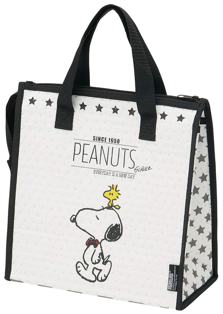 Skater Snoopy Monochrome Cooler Lunch Bag Non-Woven Peanuts Fbc1-A- Japan Figure Store - #1 Bring To You The Best Japanese Goods