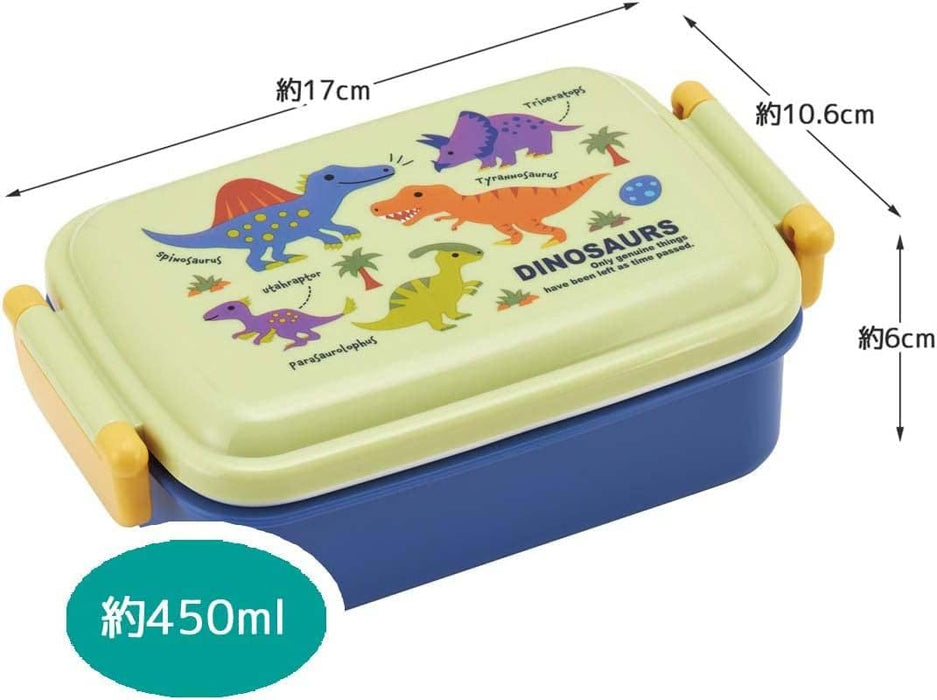 Skater Dinosaur Picture Antibacterial Lunch Box 450ml for Children Made in Japan- Japan Figure Store - #1 Bring To You The Best Japanese Goods