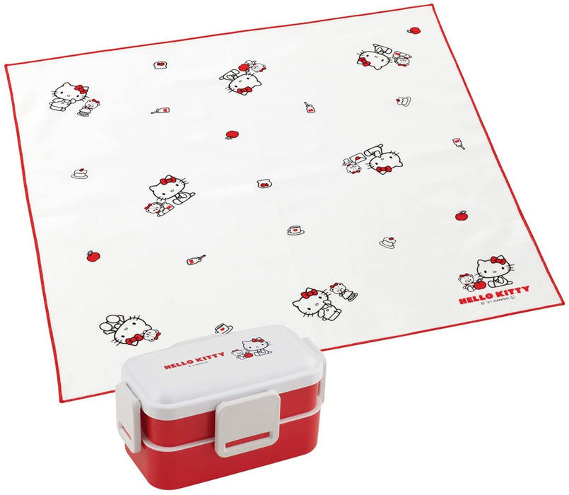 Skater Kitty & Tiny Chum Sanrio Girls Lunch Box with 43x43cm Cloth Made in Japan- Japan Figure Store - #1 Bring To You The Best Japanese Goods