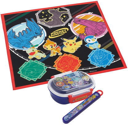 Skater Pokemon 22 Boy's Lunch Box with 43x43cm Cloth Made in Japan- Japan Figure Store - #1 Bring To You The Best Japanese Goods