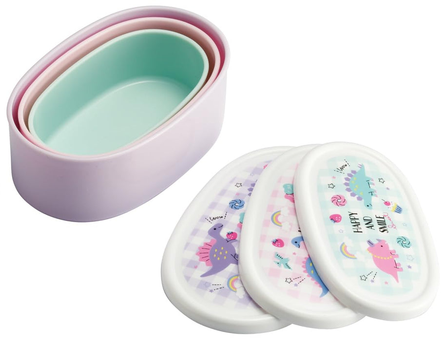 Skater Happy Smile Rainbow Lunch Box Set of 3 860ml Made in Japan- Japan Figure Store - #1 Bring To You The Best Japanese Goods