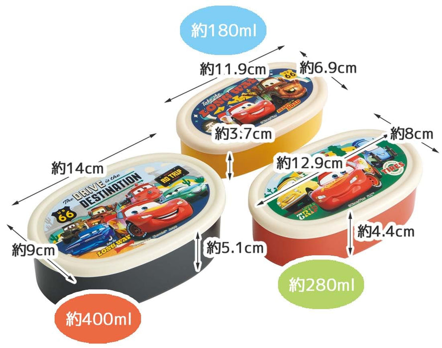 Skater Disney Cars 24 Lunch Box Storage Set Sealable Containers - Large Medium Small Made in Japan- Japan Figure Store - #1 Bring To You The Best Japanese Goods