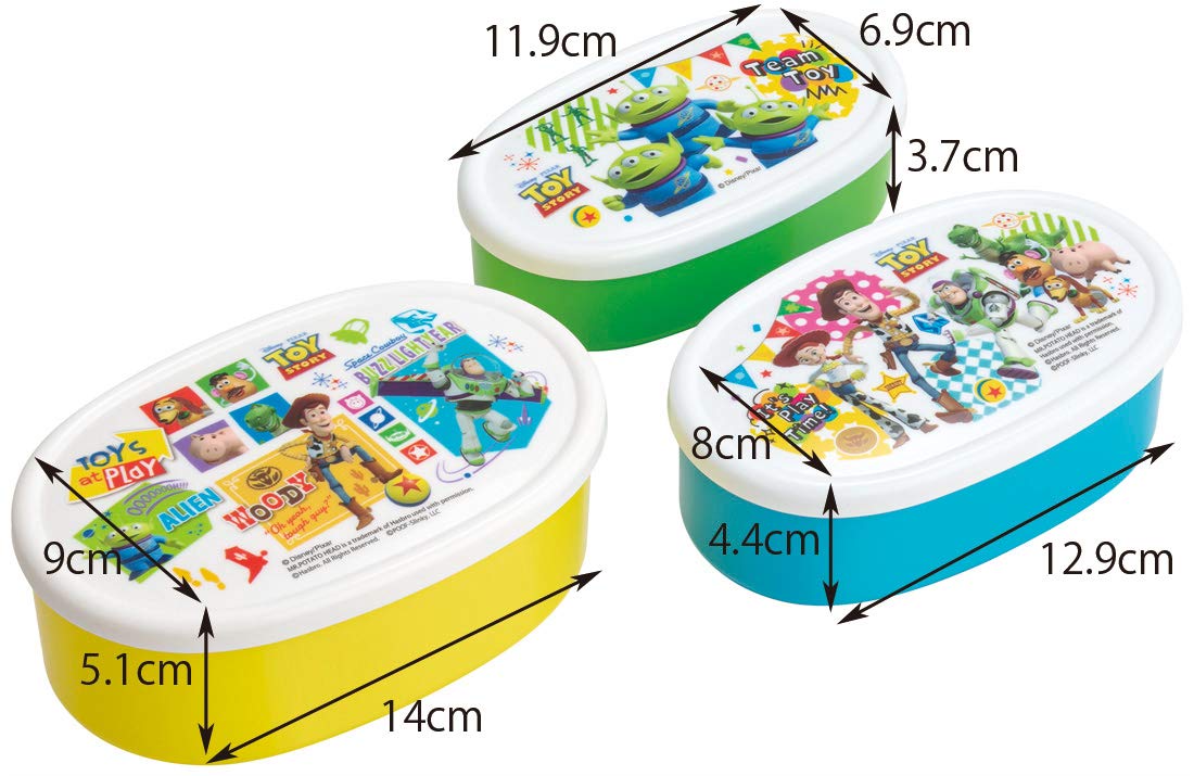 Skater Disney Toy Story Lunch Box Set of 3 860ml Sealable Storage Containers Made in Japan- Japan Figure Store - #1 Bring To You The Best Japanese Goods