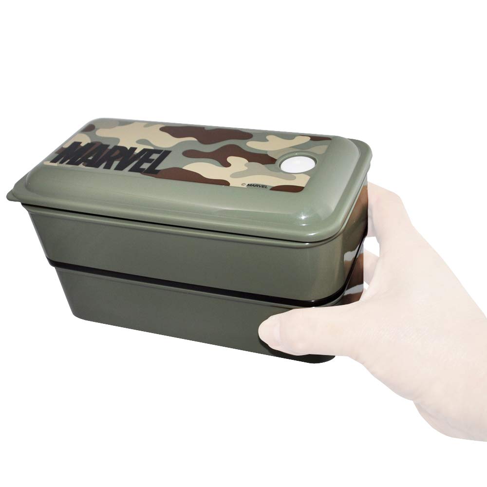 Skater Lunch Box 2-Tier 850Ml Silver Ion Antibacterial Marvel Design- Japan Figure Store - #1 Bring To You The Best Japanese Goods