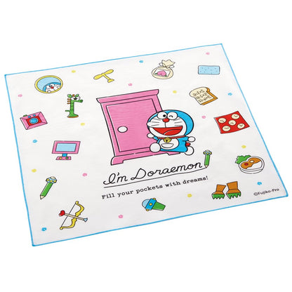 Skater Doraemon Line Sanrio Lunch Cloth 43x43cm Made in Japan KB4-A- Japan Figure Store - #1 Bring To You The Best Japanese Goods