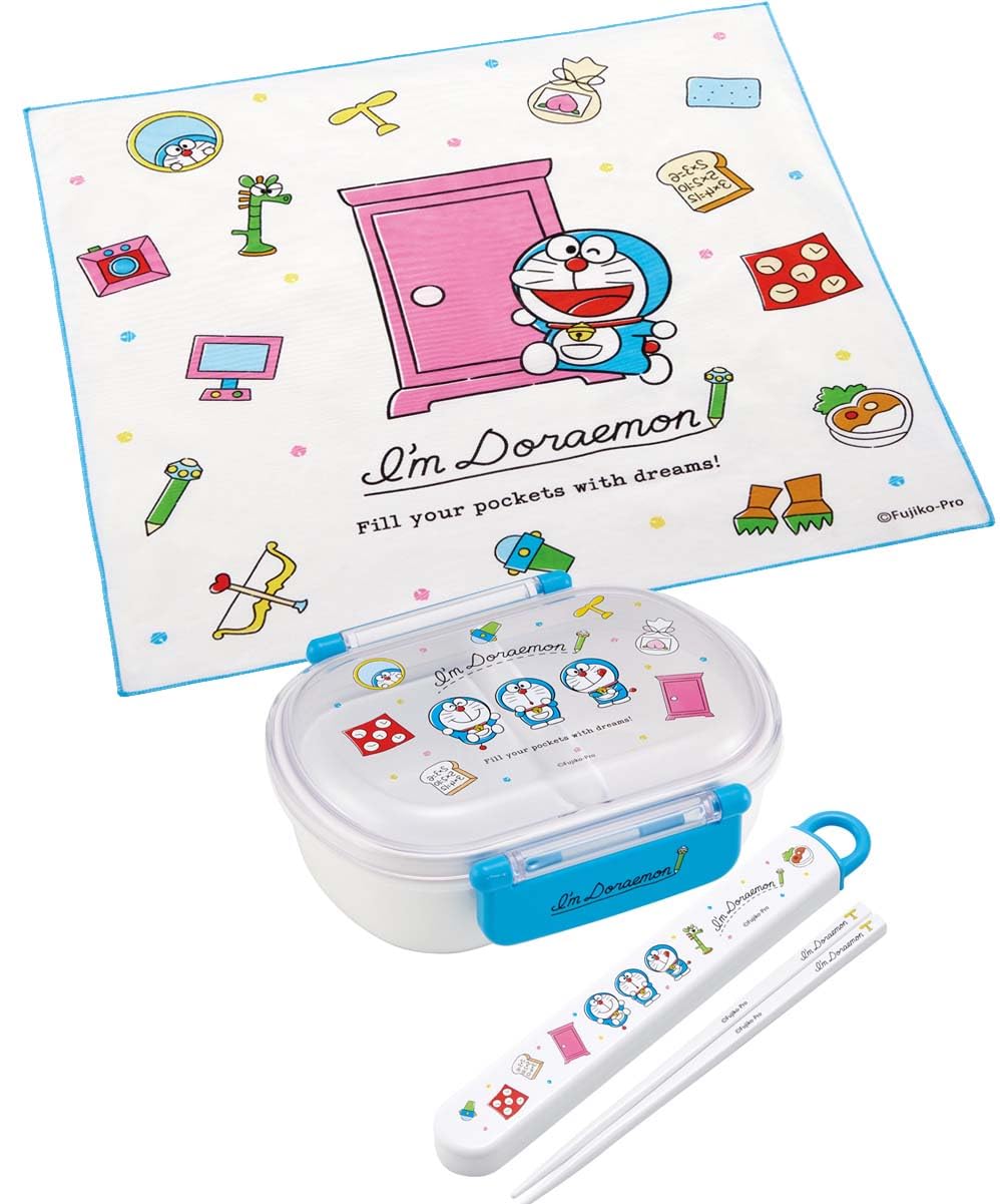 Skater Doraemon Line Sanrio Lunch Cloth 43x43cm Made in Japan KB4-A- Japan Figure Store - #1 Bring To You The Best Japanese Goods