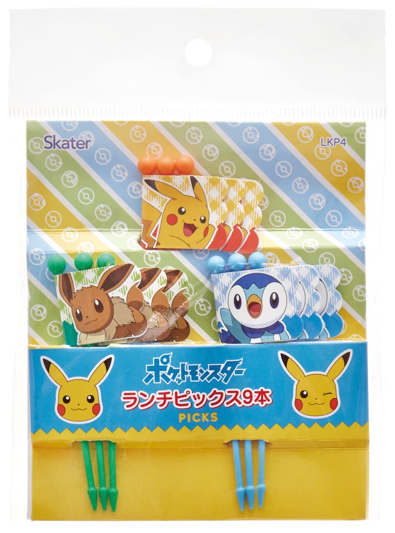 Skater Pokemon Lunch Picks 9-Pack Skater Lkp4-A for Bento Box- Japan Figure Store - #1 Bring To You The Best Japanese Goods