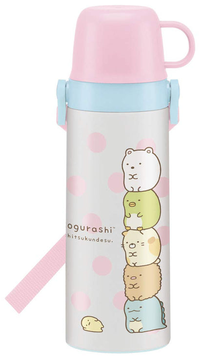 Skater Sumikko Gurashi 600ml 2Way Stainless Steel Water Bottle with Cup- Japan Figure Store - #1 Bring To You The Best Japanese Goods