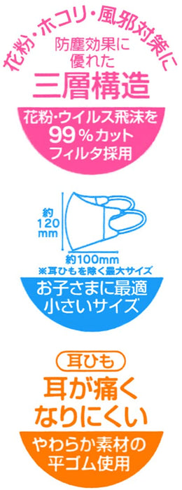 Skater 3D Non-Woven Mask for Children 3-Ply 10 Pieces - Maizen Sisters Msks3-A- Japan Figure Store - #1 Bring To You The Best Japanese Goods