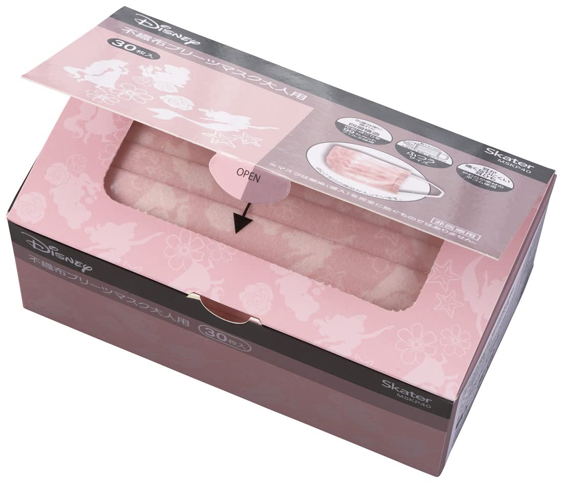 Skater Disney Princess 4-Ply Regular Size Masks Extra Large 30-Pack Mskp40-A- Japan Figure Store - #1 Bring To You The Best Japanese Goods