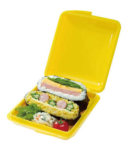 Skater Onigirazu Lunch Box Yellow Onigiri Case Bento Box Made in Japan- Japan Figure Store - #1 Bring To You The Best Japanese Goods