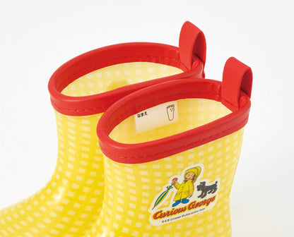 Skater Curious George Kids Rain Boots with Reflective Tape 14cm- Japan Figure Store - #1 Bring To You The Best Japanese Goods