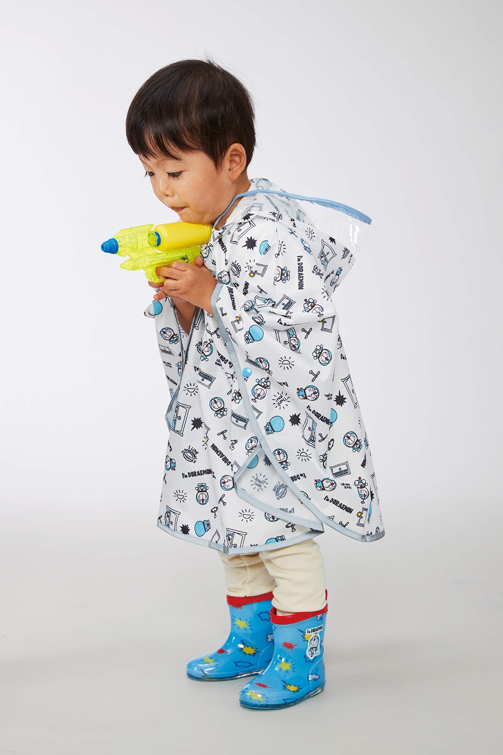 Skater Kids Rain Poncho 80-100cm - I'M Doraemon Sanrio Design Raincoat