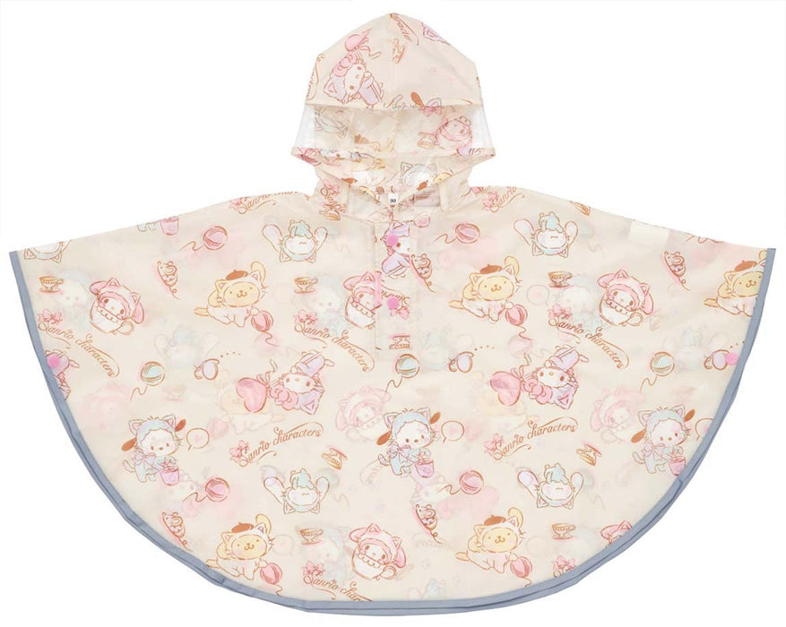 Skater Kitten Sanrio Children's Rain Poncho Suitable for Heights 80-100cm- Japan Figure Store - #1 Bring To You The Best Japanese Goods